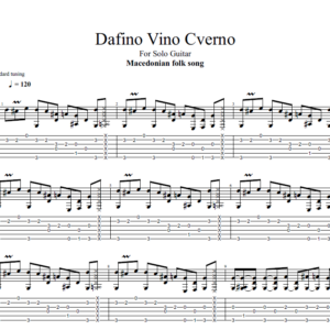 "Dafino Vino Cverno" for Solo Guitar
